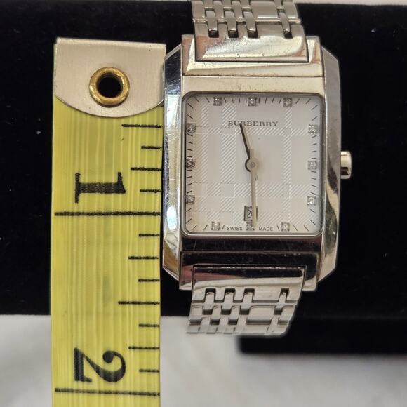 Burberry Women\'s Nova Check BU1583 Watch Stainless Steel Diamond New Battery main image 6